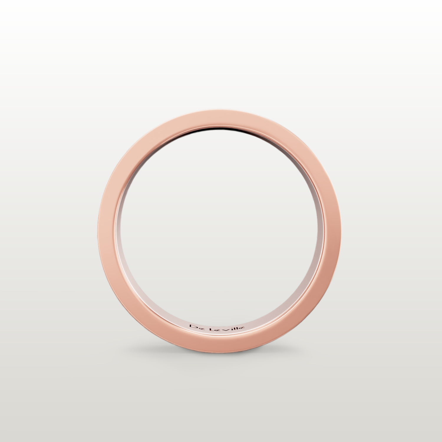 De Leville Classico Puro ring in 18k rose gold — front view