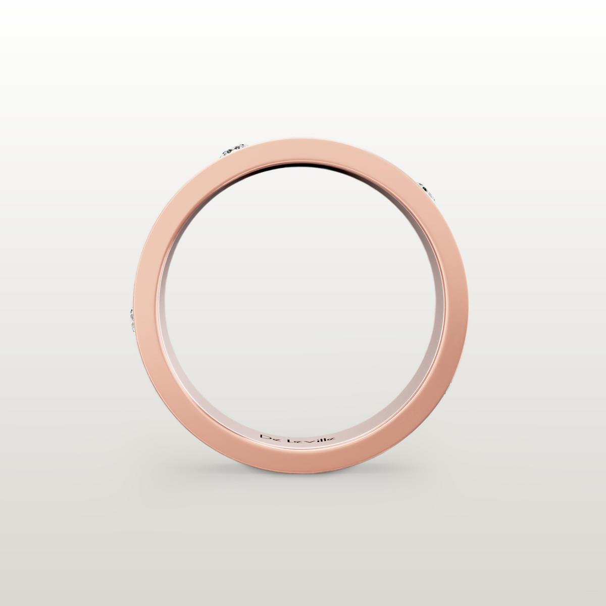 De Leville Classico Regale ring in 18k rose gold — front view