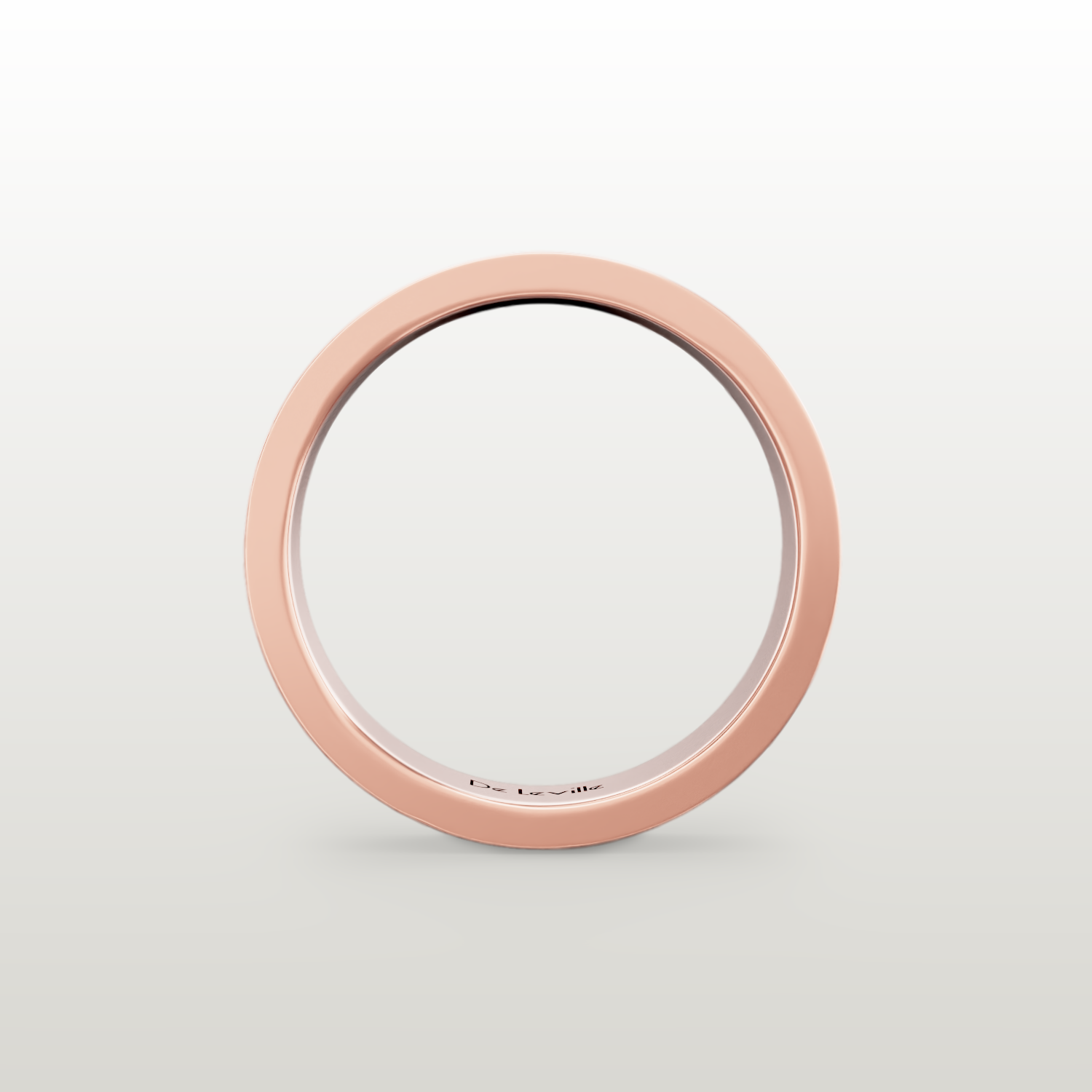 De Leville Classico Segreto ring in 18k rose gold — front view