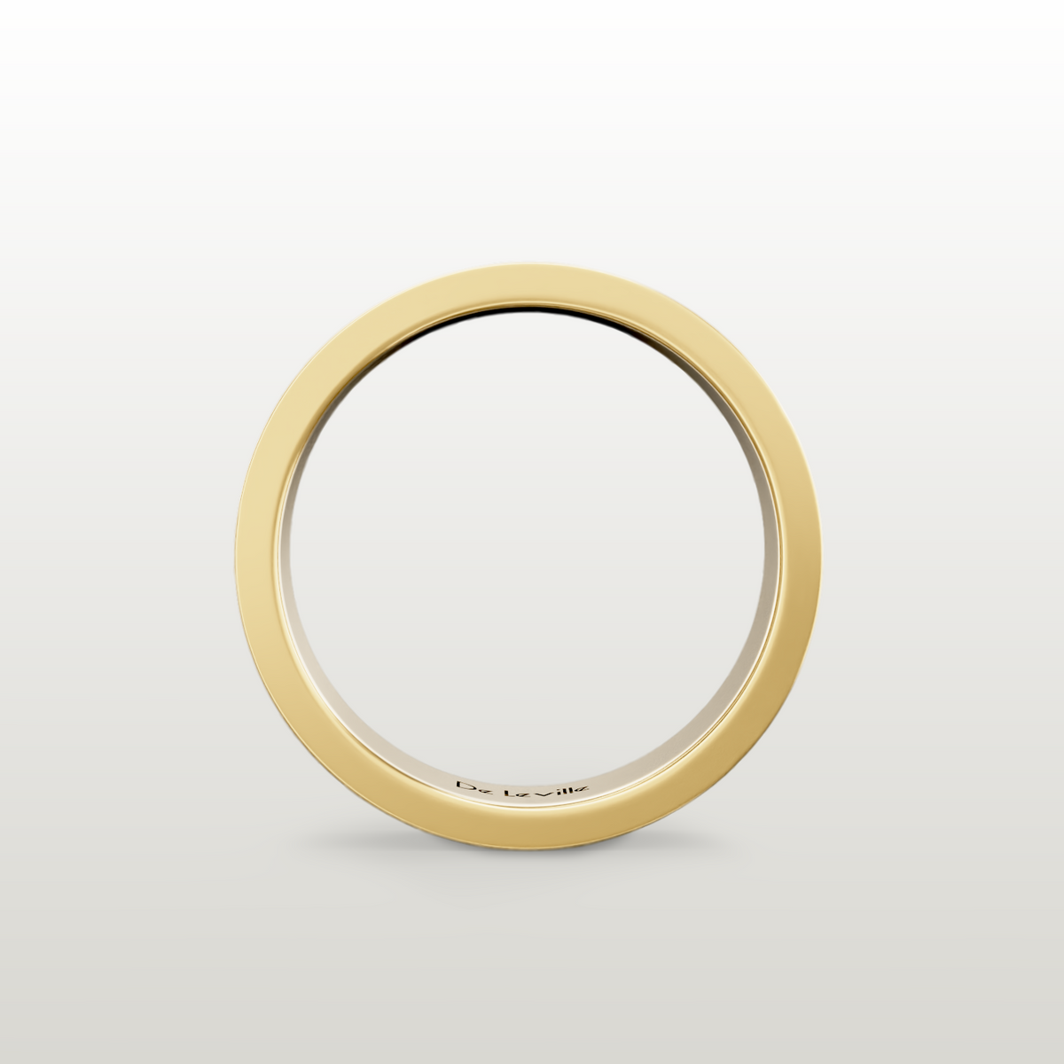 De Leville Classico Puro ring in 18k yellow gold — front view