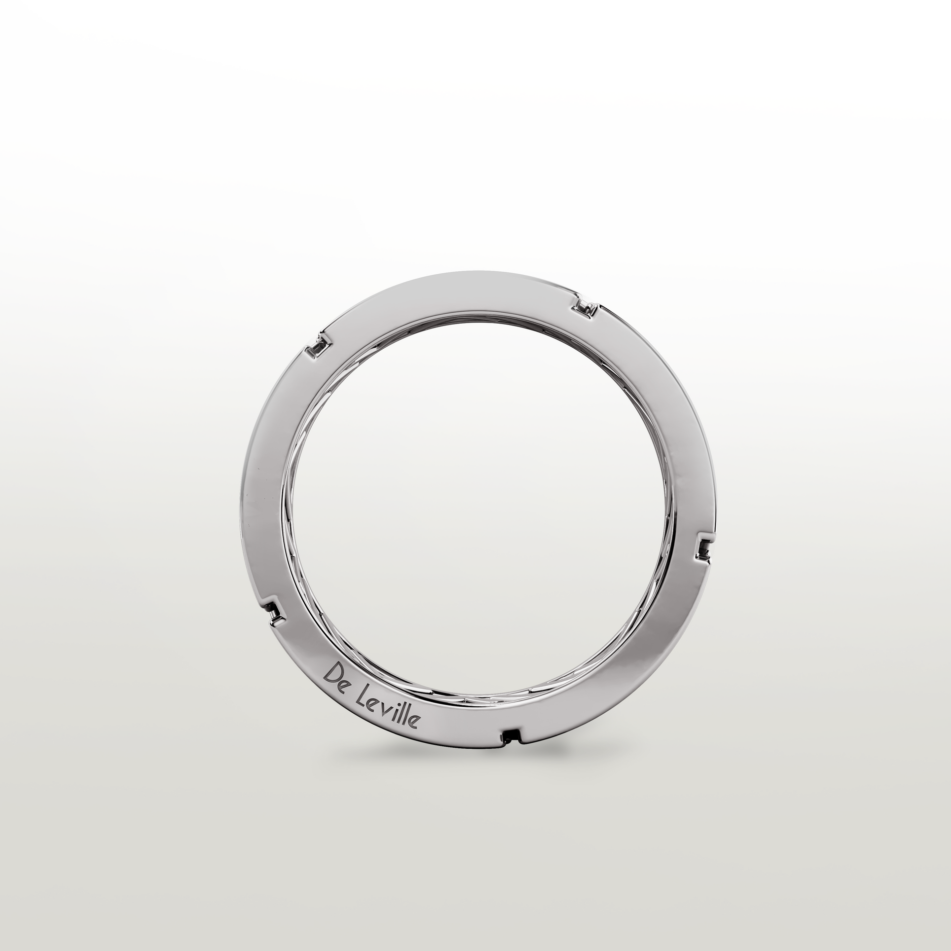 De Leville Incontro Puro ring in 18k white gold — product view