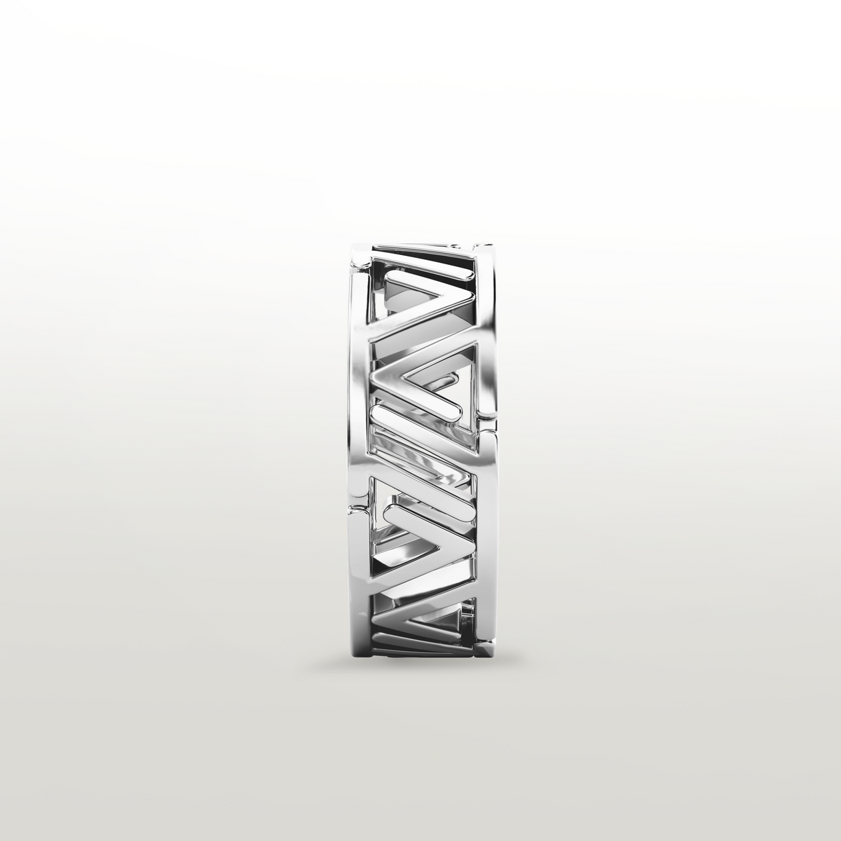 De Leville Incontro Puro ring in 18k white gold — product view