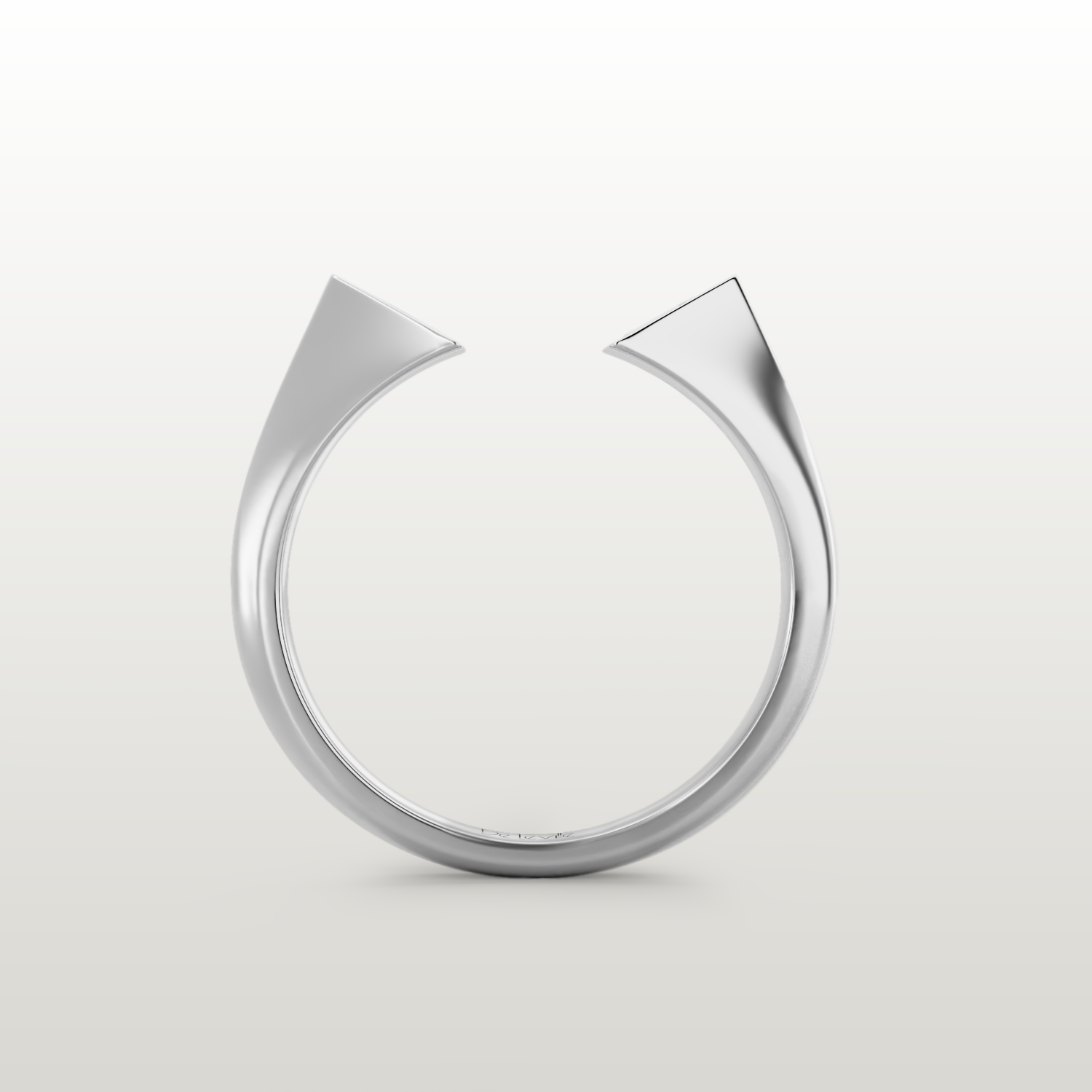 De Leville Mezza Luna ring in 18k white gold — product view